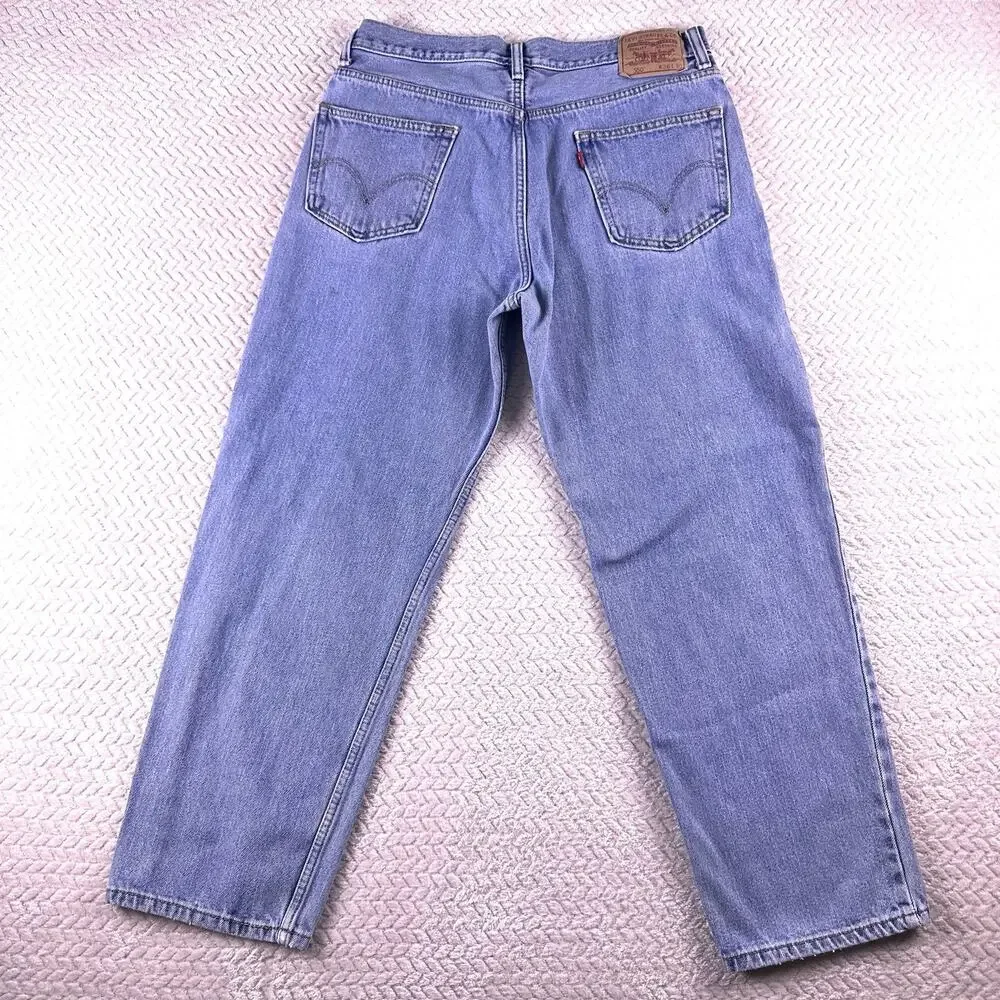 Levi's 550 Men’s Jeans Adult 36x30 Blue Denim Relaxed Fit Red Tab Straight Leg‎